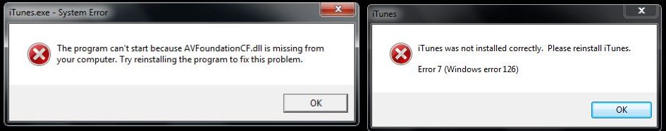 The program can't start because AVFoundationCF.dll is missing