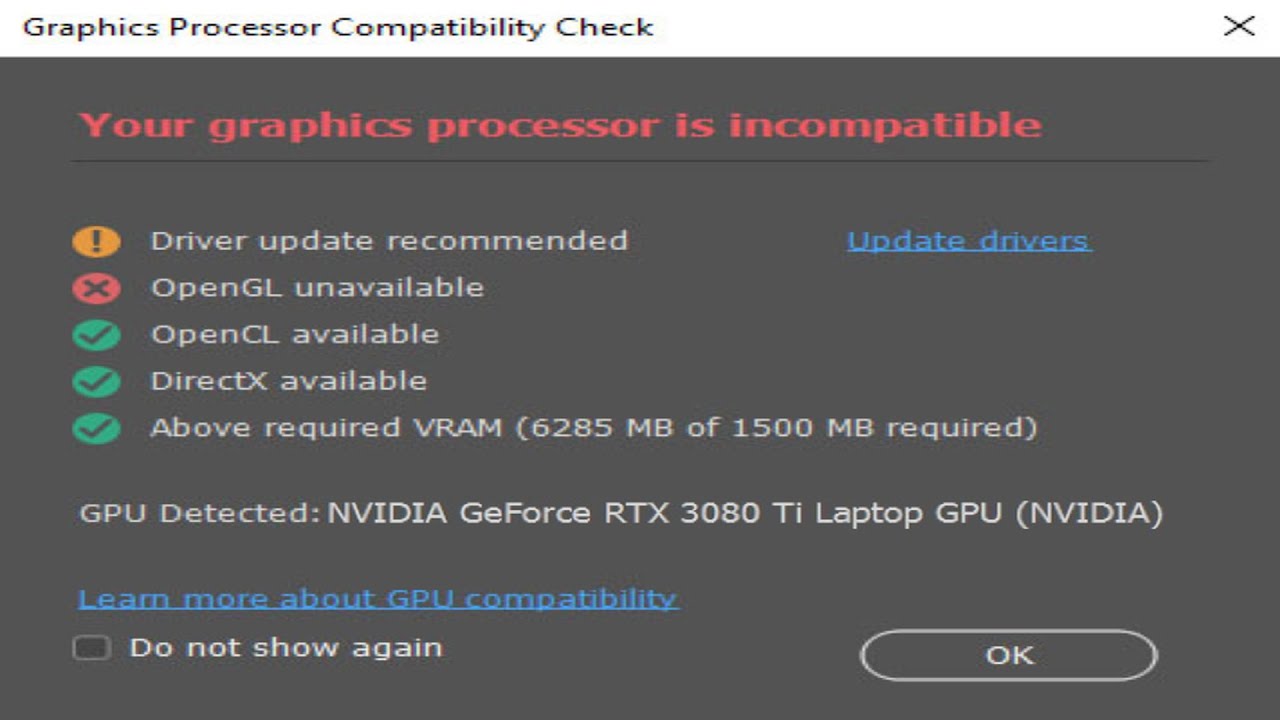 Graphics Card Incompatible With Rift Your graphics processor is incompatible OpenGL unavailable – Izzy Laif ...